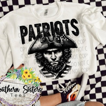 Patriots Black Print Mascot