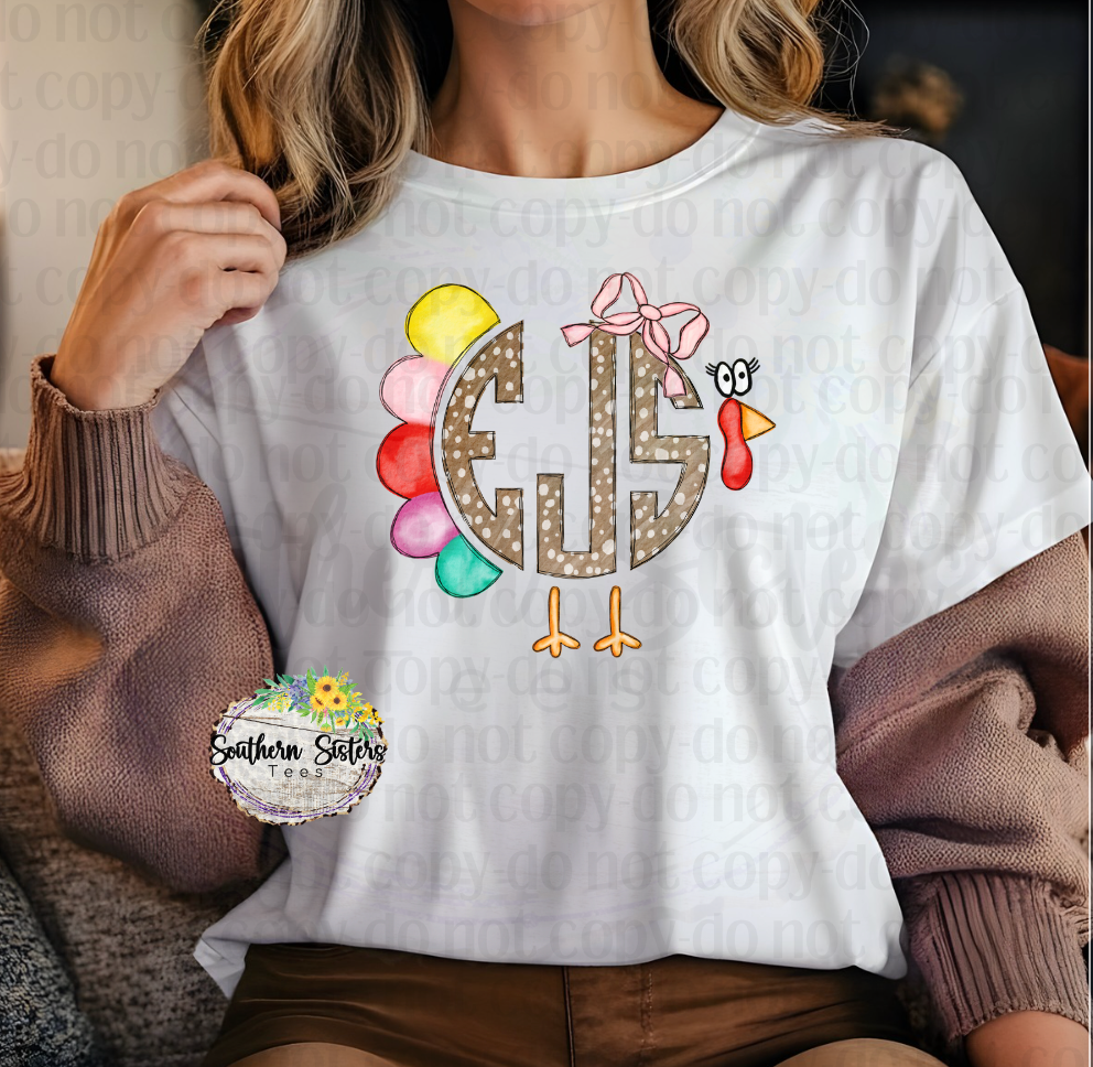 Custom Turkey Monogram